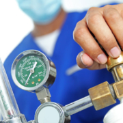 Doctor using pressurize gas