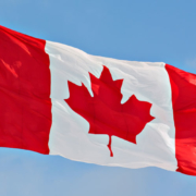 Canadian Flag Flying in the wind